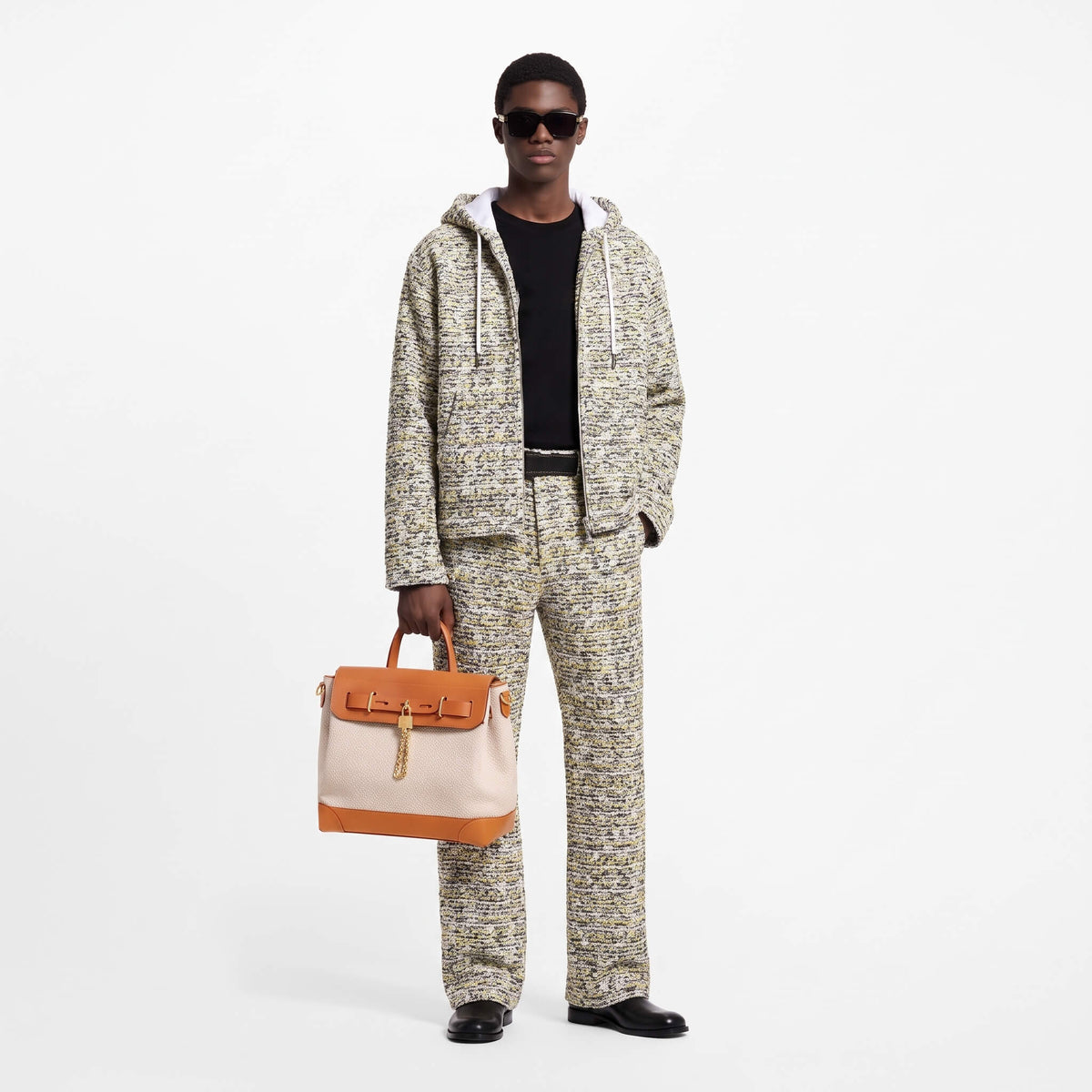 black & yellow/TWEED [pants]