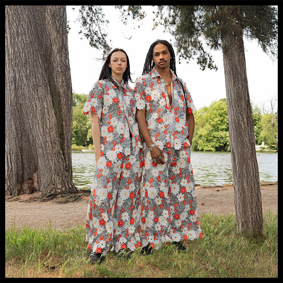 Ashen Petal Grove [guipure shirt]