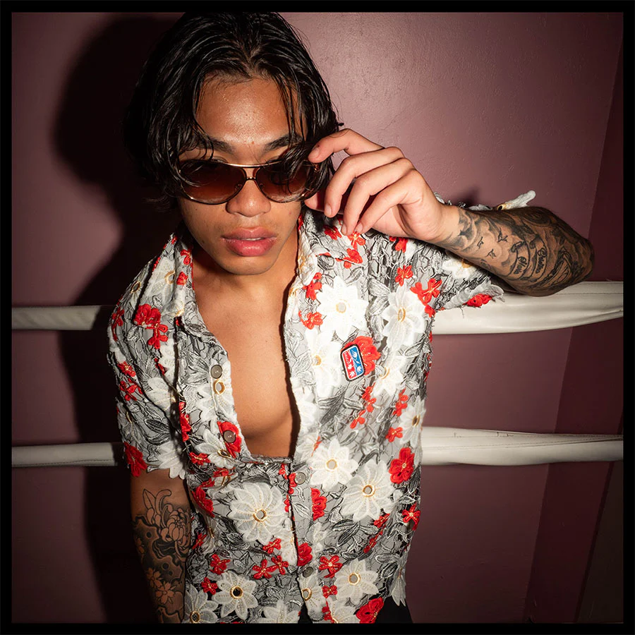 Ashen Petal Grove [guipure shirt]