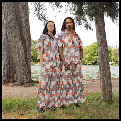 Ashen Petal Grove [guipure pants]