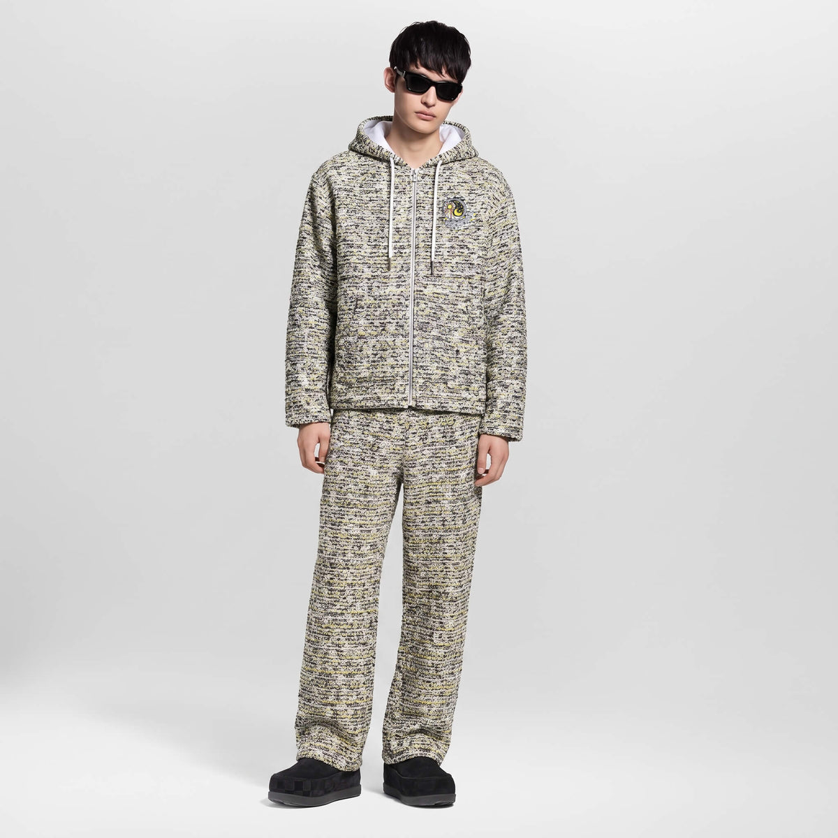 black & yellow/TWEED [pants]